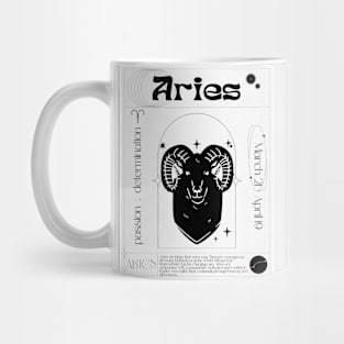 Aries Zodiac Sign Personality Card Mug